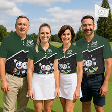Load image into Gallery viewer, Custom Green And Black Womens Golf Polo Shirt, Custom Golf Balls Team Jerseys NHT865