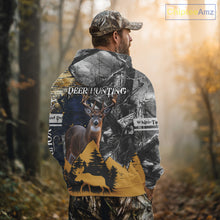 Load image into Gallery viewer, WhiteTails Deer Hunting Alaska Flag with Custom Name, Camo Gray Camouflage Details  NHT09