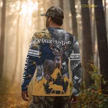 Load image into Gallery viewer, WhiteTails Deer Hunting Alaska Flag with Custom Name, Camo Gray Camouflage Details  NHT09