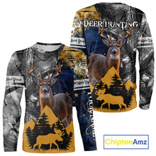 Load image into Gallery viewer, WhiteTails Deer Hunting Alaska Flag with Custom Name, Camo Gray Camouflage Details  NHT09