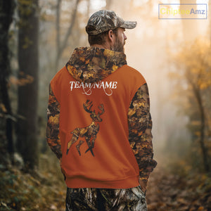 Best Deer Hunting Orange Camouflage Custom Name 3D All-Over Printed Shirt, Deer Hunting Gifts NHT51