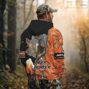 Beautiful Custom Camo Whitetail Deer Hunting Shirt With Full All-Over 3D For Deer Hunters NHT72
