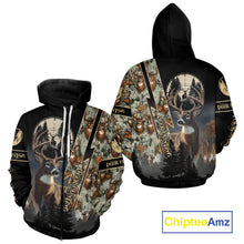 Load image into Gallery viewer, Deer Hunting Shirt Whitetail Deer With Scope Camo Custom Name Hunting Gifts For Hunters NHT86