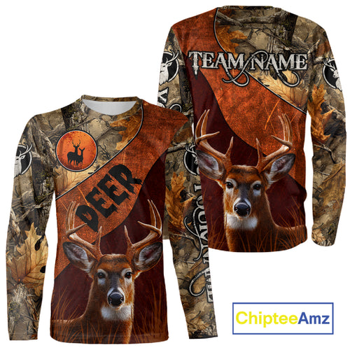 Deer Hunting Camouflage Shirt With Custom Name, Custom Team Name, Hunting Gifts  NHT19