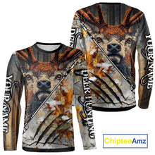 Load image into Gallery viewer, Whitetails Deer Hunting Shirt Custom Name Beautiful Camo Autumn Leaves For Deer Hunters NHT37