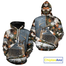 Load image into Gallery viewer, Best Custom Name Hunting Deer 3D Shirt With All Over Whitetail Deer Print And Camouflage NHT70
