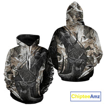 Load image into Gallery viewer, Custom 3D Deer Hunting Shirt With Black Deer Grim Reaper Winter Camo For Deer Hunting Season NHT74