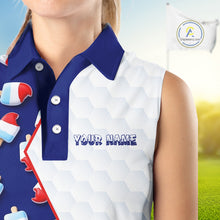 Load image into Gallery viewer, Custom Popsicle Pattern Womens Sleeveless Golf Polo, Personalized Summer Sweet Golf Shirt, Custom Golf Jersey, Familly Team Shirt NHT698