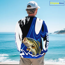 Load image into Gallery viewer, Bass Fishing Jersey Personalized Name Fishing Shirt, Angler Tournament Fishing Apparel NHT867