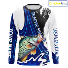 Load image into Gallery viewer, Crappie Fishing Jersey Personalized Name Fishing Shirt, Angler Tournament Fishing Apparel NHT868