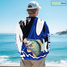 Load image into Gallery viewer, Crappie Fishing Jersey Personalized Name Fishing Shirt, Angler Tournament Fishing Apparel NHT868