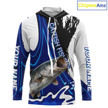 Load image into Gallery viewer, Catfish Fishing Jersey Personalized Name Hooded Fishing Shirt, Angler Tournament Fishing Apparel NHT869