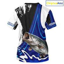 Load image into Gallery viewer, Catfish Fishing Jersey Personalized Name Fishing T-Shirts, Angler Tournament Fishing Apparel NHT869
