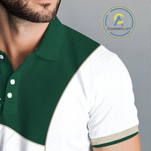 Load image into Gallery viewer, Green White Golf Ball Mens Golf Polo Shirts Custom Golf Clothing For Gentleme NHT883