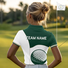 Load image into Gallery viewer, Green White Golf Ball Womens Golf Polo Shirts Custom Golf Clothing For Gentleme NHT883
