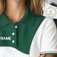Load image into Gallery viewer, Green White Golf Ball Womens Golf Polo Shirts Custom Golf Clothing For Gentleme NHT883