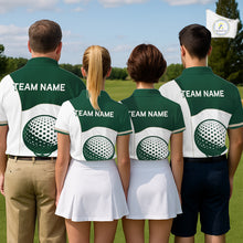 Load image into Gallery viewer, Green White Golf Ball Womens Golf Polo Shirts Custom Golf Clothing For Gentleme NHT883