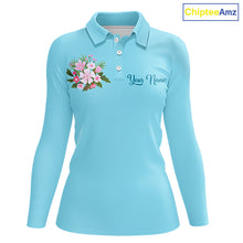 Load image into Gallery viewer, Blue Golf Mama Womens Polo Shirt, Funny Golf Mom Shirt, Mothers Day Gift For Golf Lover Mom, Ladies Golf Polo NHT750