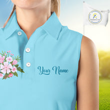 Load image into Gallery viewer, Blue Golf Mama Womens Polo Shirt, Funny Golf Mom Shirt, Mothers Day Gift For Golf Lover Mom, Ladies Golf Polo NHT750