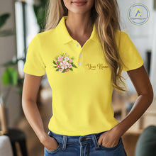 Load image into Gallery viewer, Yellow Golf Mama Womens Polo Shirt, Funny Golf Mom Shirt, Mothers Day Gift For Golf Lover Mom, Ladies Golf Polo NHT751