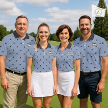Load image into Gallery viewer, Personalized Womens Golf Jersey Spade Argyle Pattern, Performance Sportswear Golf Polo Shirt NHT755