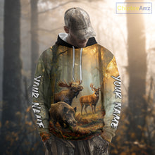 Load image into Gallery viewer, Custom Deer Moose Boar Hunting Personalized Name Hunter Gift  3D Forest Animal Shirt NHT1241