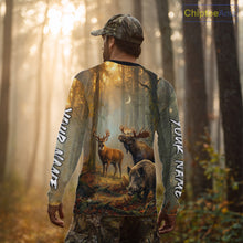 Load image into Gallery viewer, Custom Deer Moose Boar Hunting Personalized Name Hunter Gift  3D Forest Animal Shirt NHT1241