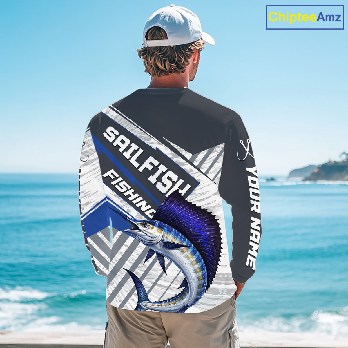Personalized Sailfish Fishing Jerseys For Fishing Team, Sailfish Fishing Shirts Long Sleeve NHT920