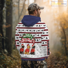 Load image into Gallery viewer, Custom Merry Christmas Shirt – Personalized Duck Hunting Christmas Shirt with Custom Name NHT309