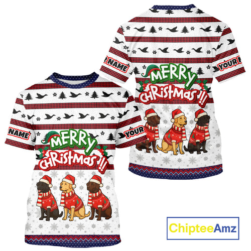 Custom Merry Christmas Shirt – Personalized Duck Hunting Christmas Shirt with Custom Name NHT309