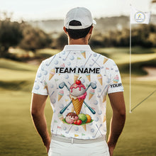 Load image into Gallery viewer, Funny Ice Cream Mens Golf Polo Shirts Jersey – Personalized Team Name Golf Shirt NHT809