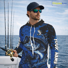 Load image into Gallery viewer, Personalized Bass Fishing Jerseys For Fishing Team, Bass Fishing Shirts Hooded Long Sleeve NHT526