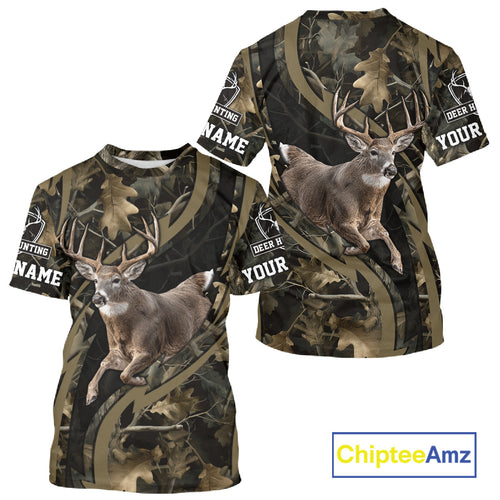 Custom Camo Forest 3D Animal Deer Hunting Shirt Best Hunting Clothes For Season NHT303