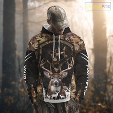 Load image into Gallery viewer, Forest Camo Deer Hunting Shirt, Hunting Hoodie for Deer Hunters, Season Deer Hunting NHT371