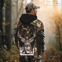 Load image into Gallery viewer, Forest Camo Deer Hunting Shirt, Hunting Hoodie for Deer Hunters, Season Deer Hunting NHT371