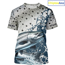 Load image into Gallery viewer, Personalized Chinook Salmon Saltwater Short Sleeve T- Shirt For Men, Salmon Fishing Jerseys NHT854
