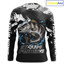 Load image into Gallery viewer, Beautiful Black Drum Fishing Shirts Long Sleeve For Men, Fishing Shirt Tournament NHT447