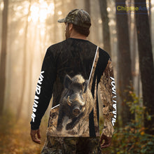 Load image into Gallery viewer, Best Custom Wild Boar Hunting Black Camo Forest 3D Printed Shirts, Hunting Gifts NHT284