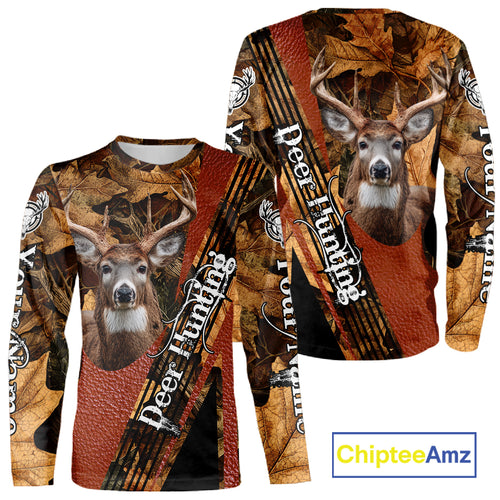 Deer Hunting Orange With Camo Autumn - Personalized All Over Print Deer Hunting Clothes NHT292