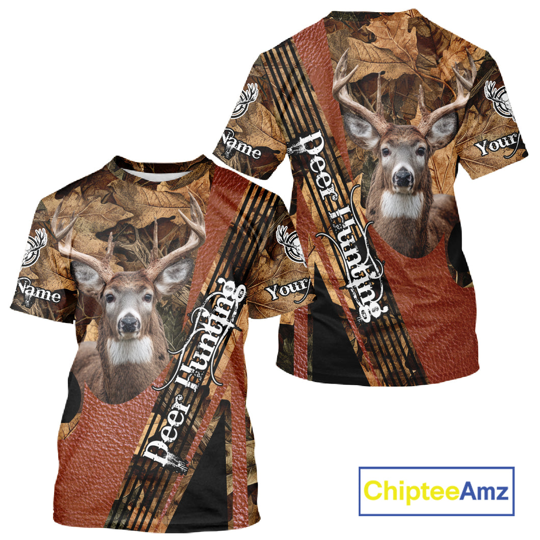 Deer Hunting Orange With Camo Autumn - Personalized All Over Print Deer Hunting Clothes NHT292
