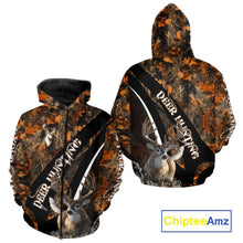 Load image into Gallery viewer, Whitetail Deer Hunting Orange Camo Hoodie, Sweatshirt Hunting Shirt For Men NHT347