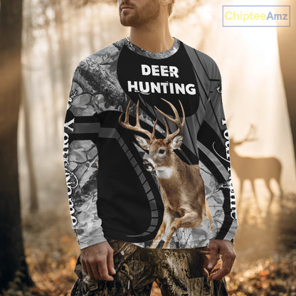 Deer Buck Custom Name 3D All Over Printed Shirts, Hunting Hoodie For Men NHT350