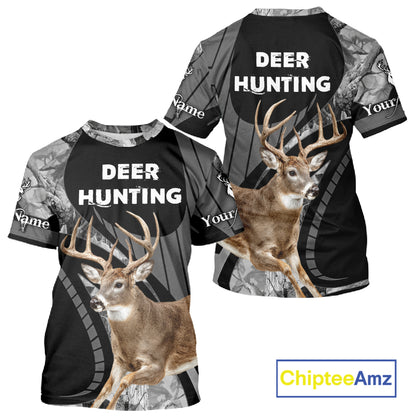 Deer Buck Custom Name 3D All Over Printed Shirts, Hunting Hoodie For Men NHT350