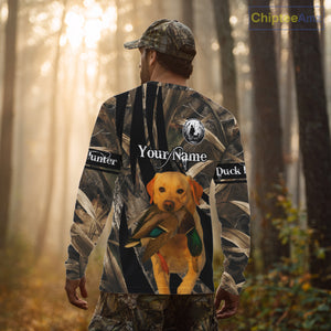 Yellow Lab Duck Hunting Camo Shirt – All Over Print Design, Perfect Gift for Hunters NHT227
