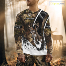Load image into Gallery viewer, Forest Camo Deer Hunting 3D Shirt – Custom Name Personalized Gift NHT299