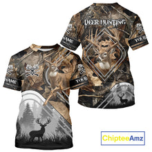 Load image into Gallery viewer, Personalized Deer Hunting Camouflage Pattern Hunter Gift, Deer Hunting Season Shirt NHT306