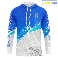 Load image into Gallery viewer, Marlin Fishing Custom Hooded Fishing Shirts Long Sleeve For Men, Marlin Saltwater Fishing Shirt NHT643
