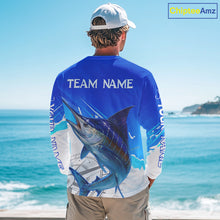 Load image into Gallery viewer, Marlin Fishing Custom Fishing Shirts Long Sleeve For Men, Marlin Saltwater Fishing Shirt NHT643