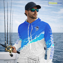 Load image into Gallery viewer, Sailfish Fishing Custom Hooded Fishing Shirts Long Sleeve For Men, Sailfish Saltwater Fishing Shirt NHT644
