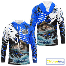 Load image into Gallery viewer, Personalized Black Drum Fishing Jerseys For Fishing Team, Tournament Fishing Shirts NHT448